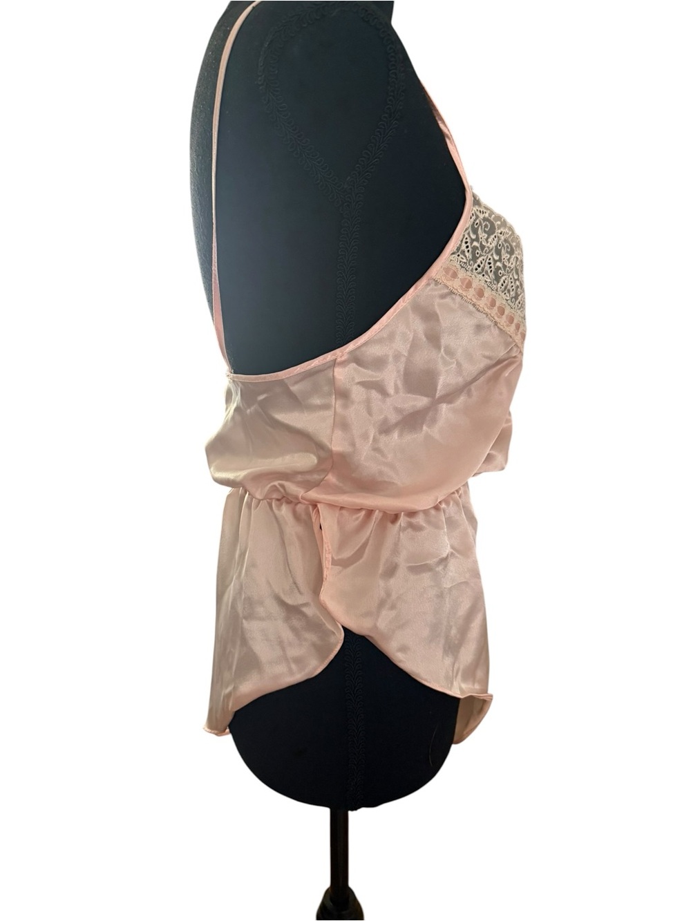Val Mode VINTAGE Pink Satin Lace Nightie   ROBE  Size Small Lingerie - NO BELT S - Picture 11 of 14